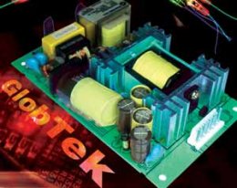 Fontes de Alimentação Alternadas de Estrutura Aberta 3x5 Saída Única c/Série Módulo PFC de 65 watts da GlobTek Fontes de Alimentação Alternadas de Estrutura Aberta 3x5 Saída Única c/Série Módulo PFC de 65 watts da GlobTek